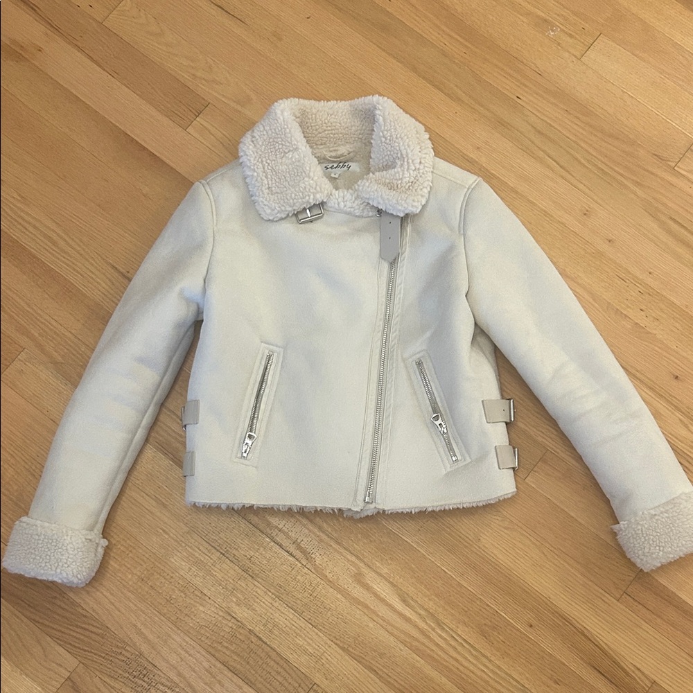 Sebby Nordstrom Rack Suede Fluffy Jacket Coat